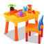Kids Table & Chair Sandpit Set Water Sand Wheel Castle Shovel Children Play